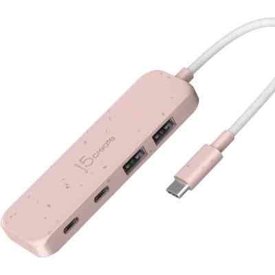Концентратор J5create USB-C to 2xUSB-A + 2xUSB-C 3.2 10Gbps rose (JCH342ER-N) Винница