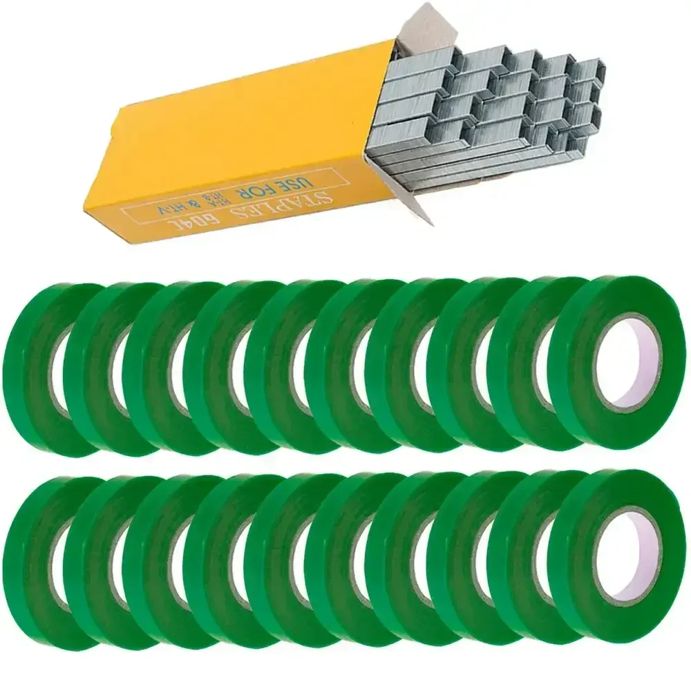 Набор для садового степлера тапенера: подвязочная лента 20 шт (600 м) + скобы (10000 шт) Черновцы - изображение 1