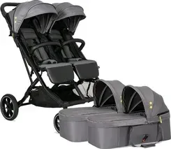 Дитяча коляска X-lander X-Double Bliźniaczy Wielofunkcyjny 2w1 Cool Grey Київ - фото 1