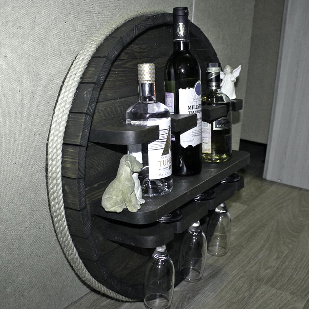 Настенная винная полка 