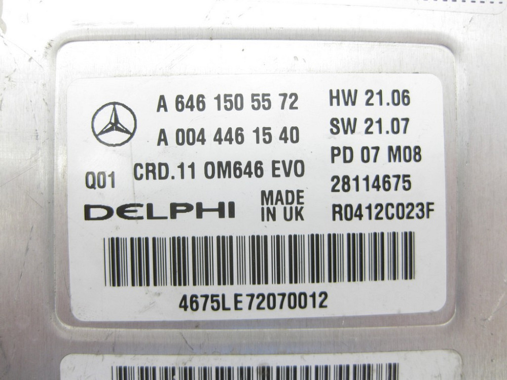 Mercedes-Benz  A6461505572 Блок керування двигуном OM646 R6 2.2 cdi E-class W211 E-class S211 Одеса - фото 5