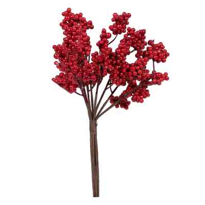 Декоративна гілка YES! Fun з червоними ягодами у пучку, 25 см (973922) Вінниця