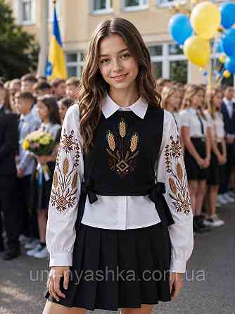 Біла сорочка + жилетка з вишивкою 122-152 від 122 до 140 Кривий Ріг