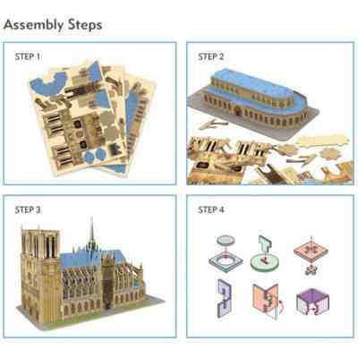 Пазл Cubic Fun Тривимірна головоломка-конструктор Нотр-Дам Де Парі (C242h) Вінниця