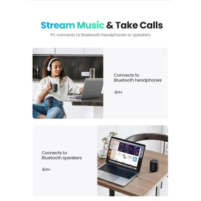 Bluetooth-адаптер Ugreen CM390 USB Bluetooth 5.0 Adapter (80889) Вінниця - фото 4