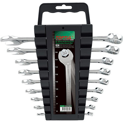 Набор рожково-накидных ключей TOPTUL 9 шт. 6-19 мм GAAC0901 Одеса - фото 1