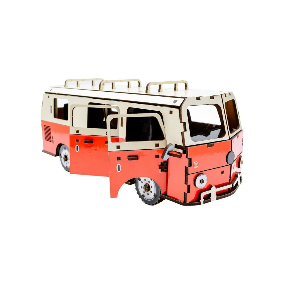 Дерев'яний 3D конструктор "Мікроавтобус" Puz-00926, 156 деталей Вінниця - фото 4