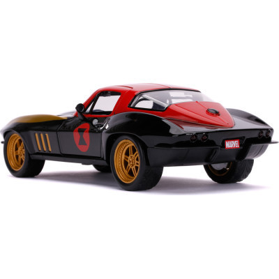 Машина Jada металева Марвел Месники Chevrolet Corvette (1966) + фігурка Чорної вдови 1:24 (253225014) Вінниця - фото 4
