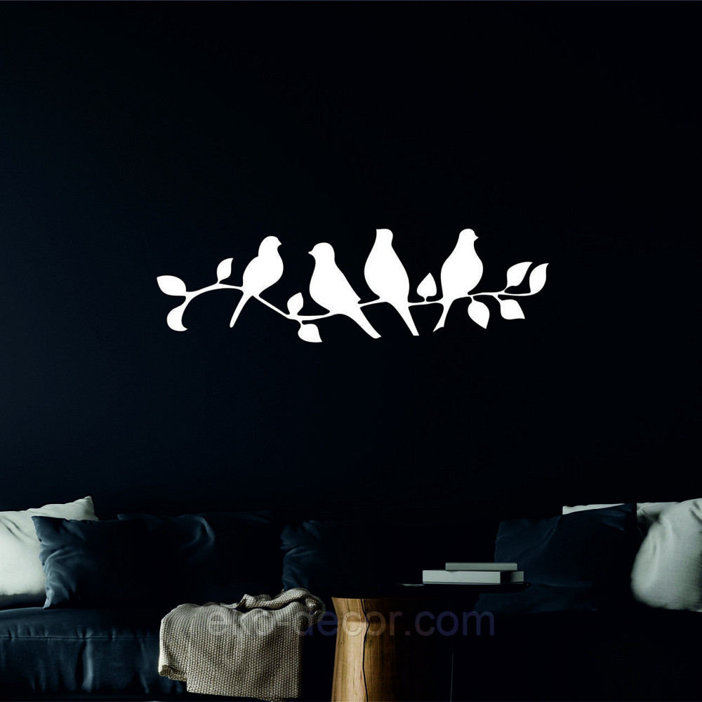 Декоративне настінне Панно  «Птахи» , Декор на стіну 90*26 см, Білий Київ - фото 2