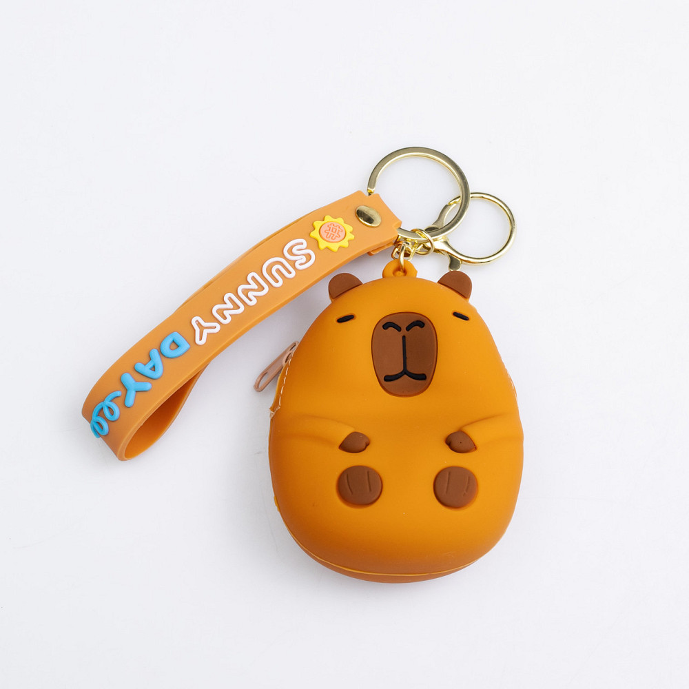 Детская силиконовая сумочка-кошелёк 8*6*4 см Коричневый HP-55-10BR Киев - изображение 1