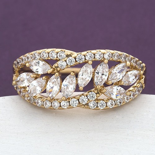 Кольцо 17 размер, Xuping позолота 18К Киев - изображение 1