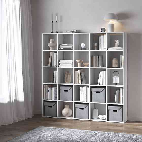 Стеллаж VAYS M-4 Белый, книжная полка с 25 ячейками, ЛДСП, 178×29×178 см – для дома, офиса, детской или гостиной Львов