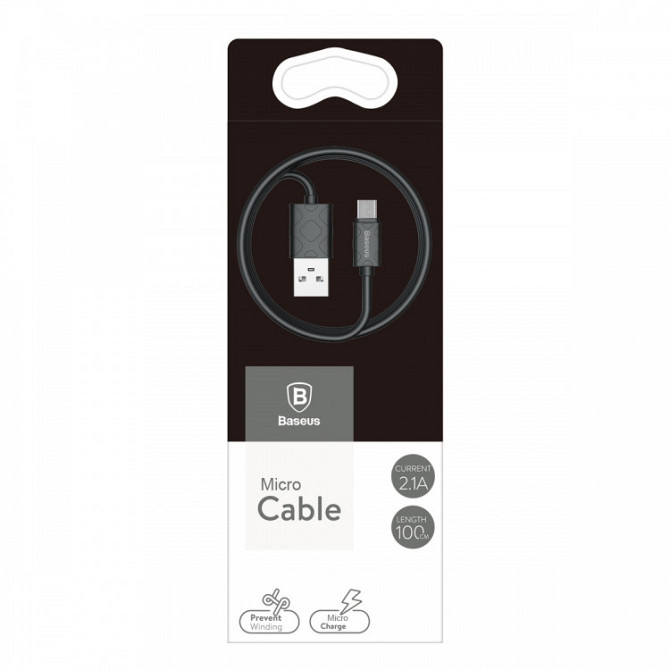 Кабель BASEUS Micro USB Yaven 1M Black Киев - изображение 2