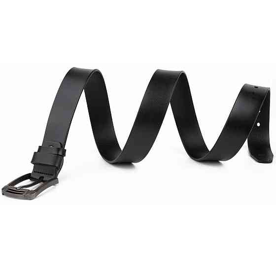 Ремінь чоловічий з затемненою пряжкою механіка Vintage 20314 Чорний Київ