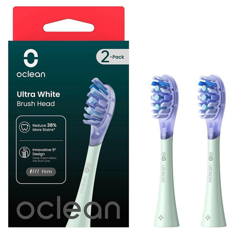 Насадка для зубної електрощітки Oclean UW01 G02 Ultra White Brush Head Green (2 шт) (6970810553529) ( Green ) Харків - фото 1