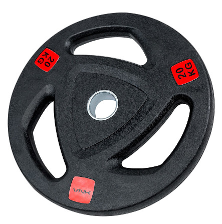 Диск для штанги VNK Black 20 кг (1 шт) Кам'янське - фото 1