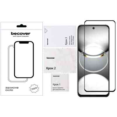 Стекло защитное BeCover Tecno Spark 30 (KL6) Black (712500) Винница