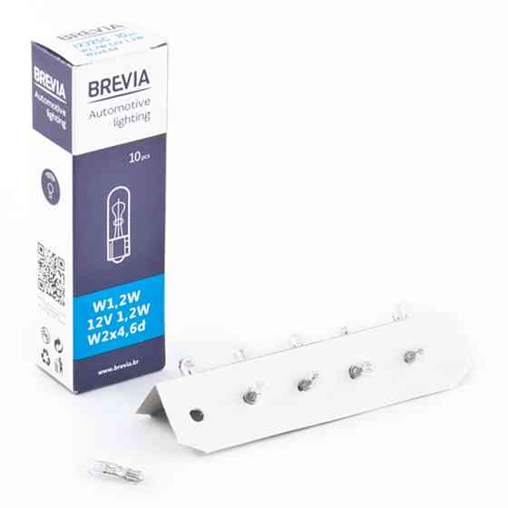 Лампа розжарювання Brevia W1.2W 24V 1.2W W2x4.6d CP, 10шт Київ