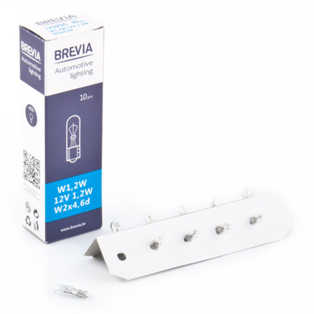 Лампа розжарювання Brevia W1.2W 24V 1.2W W2x4.6d CP, 10шт Київ - фото 1