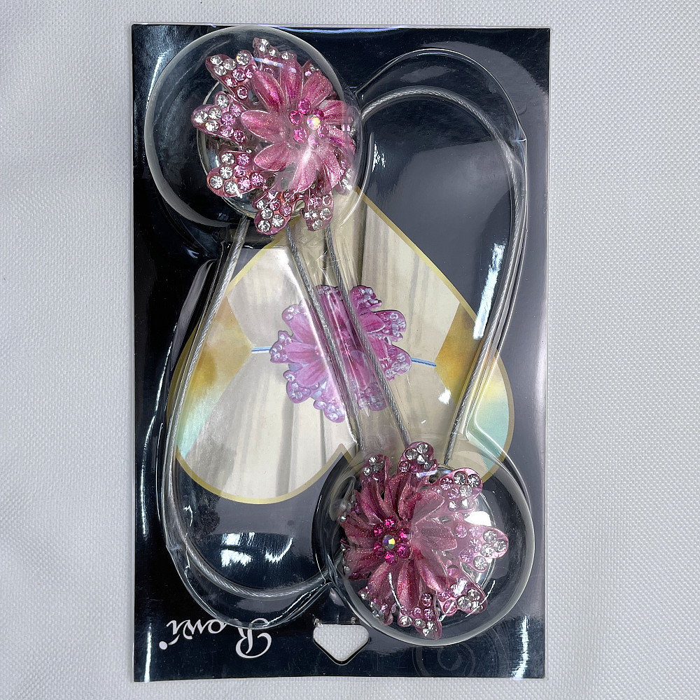 Магніти для штор та гардин "Flowers" набір 2 шт Рожевий (81-213) Київ - фото 8