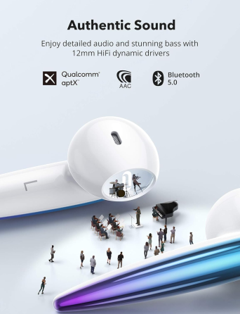 Бездротові навушники SoundLiberty 80 TWS, Bluetooth 5.0, aptX, AI шумозаглушення, USB-C, до 20 годин роботи Київ