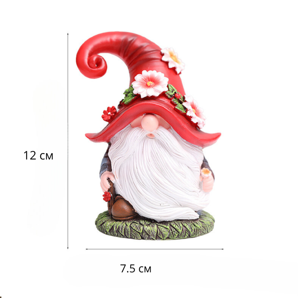 Садовая фигурка Гном 12,5 см. Полистоун Одесса - изображение 7