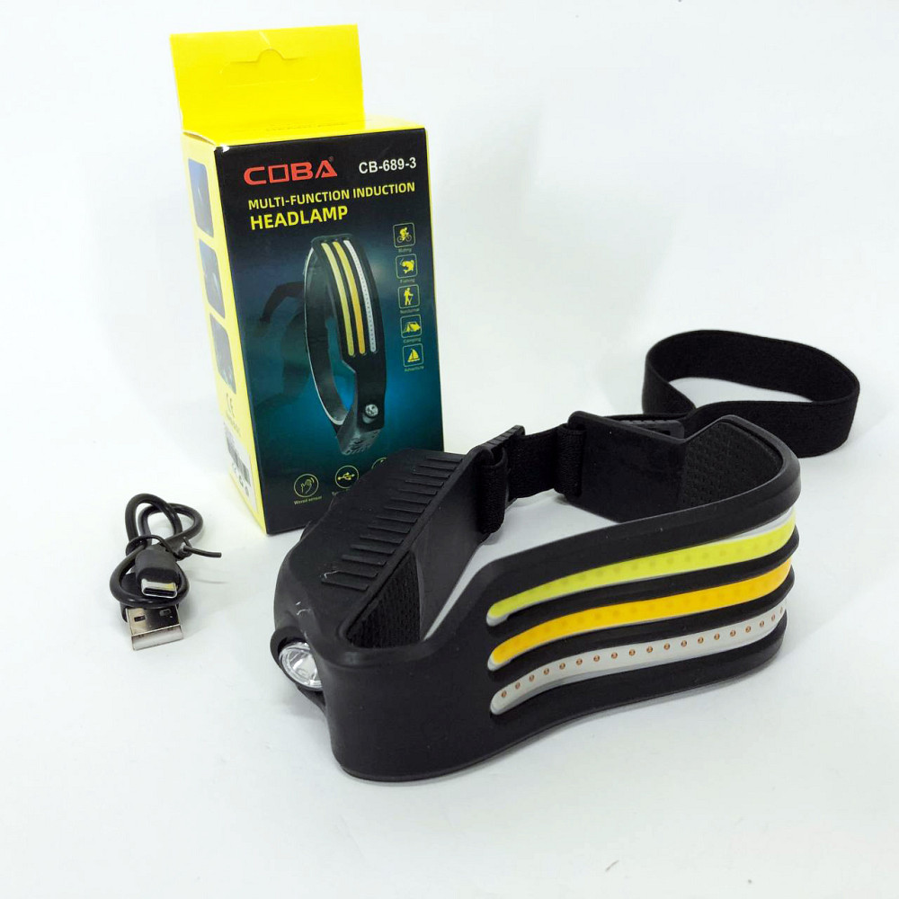 Ліхтар на голову для риболовлі BL-W689-LM+3COB, Ліхтарик на голову для роботи Ліхтар лоб потужний ZT-79 Львів - фото 12