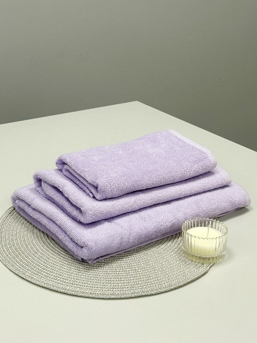 Полотенце махровое Ideal Textile 50х90 см однотонное 400 г/м2 (56860342) Ліловий Черновцы - изображение 6