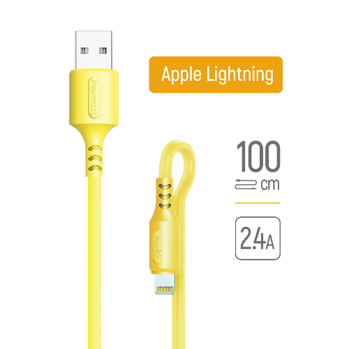 Кабель USB Lightning ColorWay CW-CBUL043-Y 2,4A 1м жовтий Житомир - фото 1