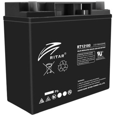 Батарея к ИБП Ritar AGM RT12180B, 12V-18Ah, Black (RT12180B) Винница - изображение 1
