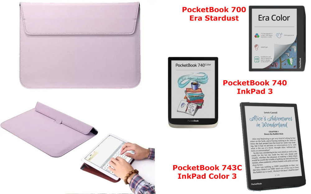 Чехол-конверт VitoCase для PocketBook 700, 740, 743, с функцией подставки для книги Коричневый Киев - изображение 1