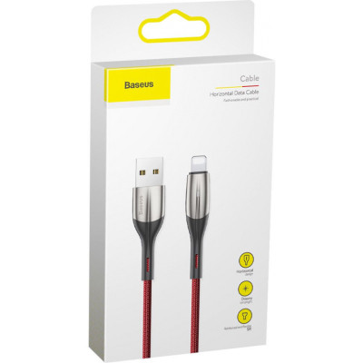 Дата кабель USB 2.0 AM to Lightning 1.0m 2.4A red Baseus (CALSP-B09) Винница - изображение 6