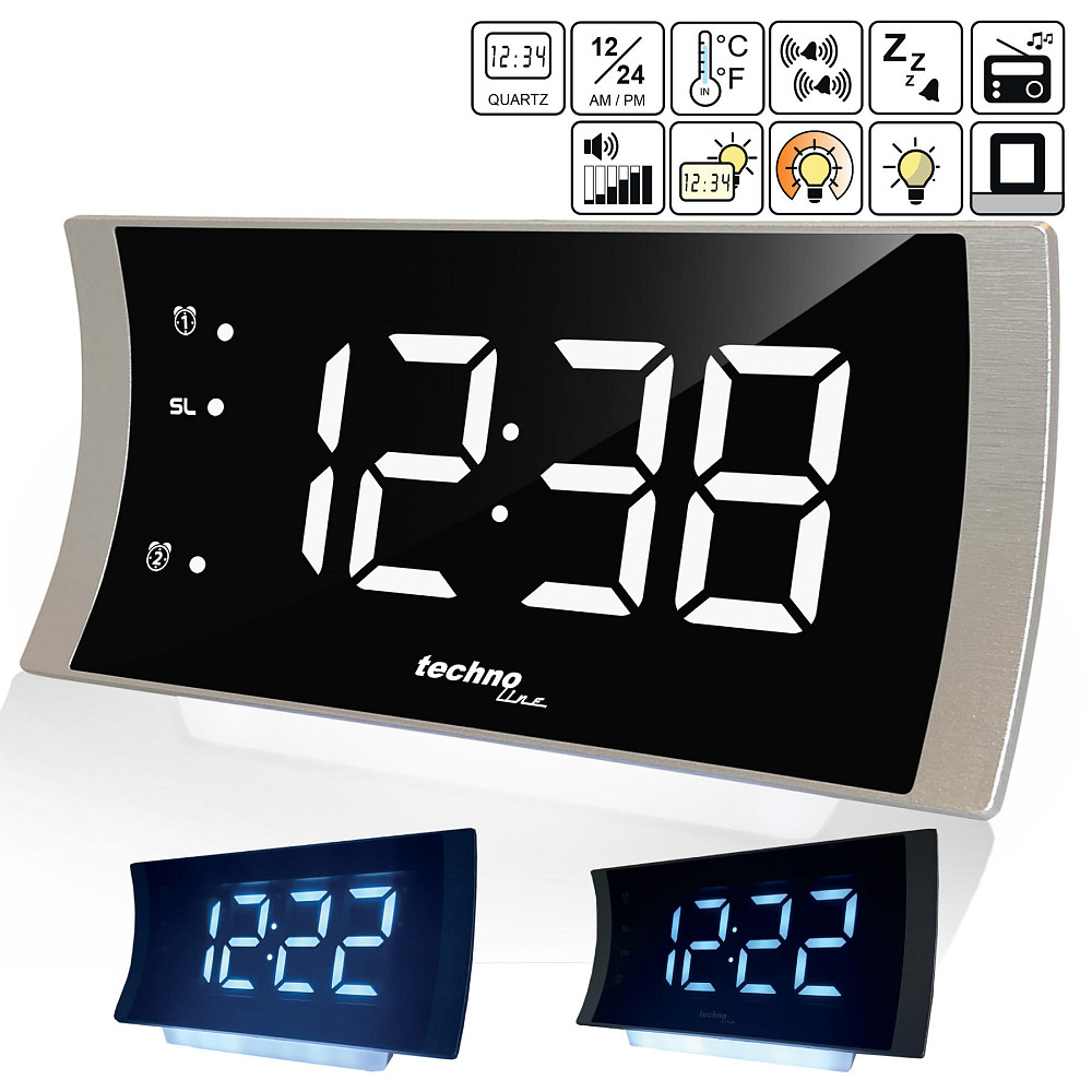 Часы настольные с радио Technoline WT494 Silver (WT494) Вінниця - фото 2
