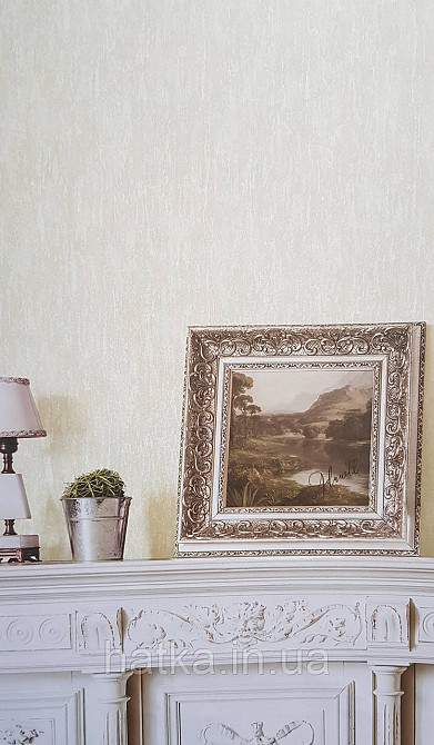 Шпалери вінілові на флізеліні AdaWall Signature1.06х10 під штукатурку структурні біло молочні зі сріблом Київ - фото 1