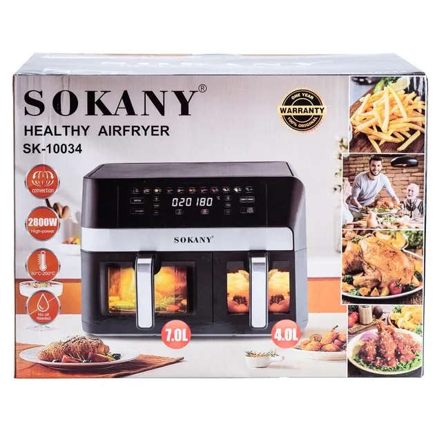 Аерофритюрниця SK-10034, до 60 хв таймер, регулювання 80-200 ° C, захист від перегріву, ніжки Одеса - фото 2