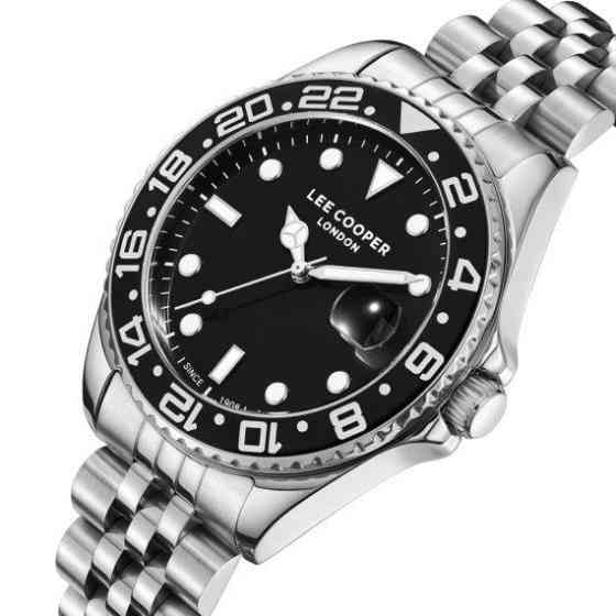 Годинник чоловічий наручний водонепроникний Lee Cooper Daytona (Чорний) Вінниця