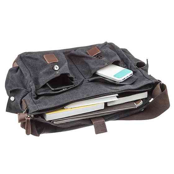 Сумка на плече текстильна Чорна (Vintage) Київ