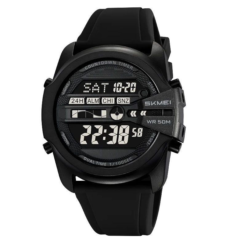 Чоловічі водонепроникні спортивні наручні годинники skmei SKMEI 2442BK, Брендові чоловічі годинники WZ-51 Івано-Франківськ - фото 2