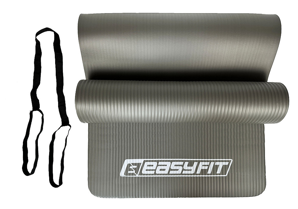 EasyFit Килимок для фітнесу та йоги EasyFit NBR 10 мм Сірий Коломыя - изображение 6