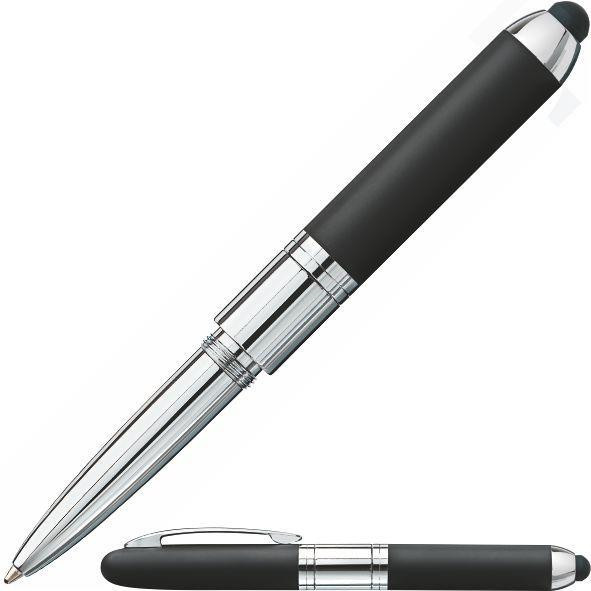 Ручка кулькова "Shiny" 4321 міністилус зі штампом чорний корпус у футлярі Київ - фото 2