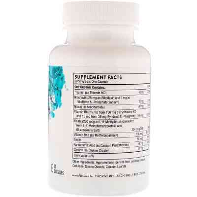 Вітамін Thorne Research В-Комплекс №6, B-Complex 6, 60 капсул (THR-10603) Вінниця