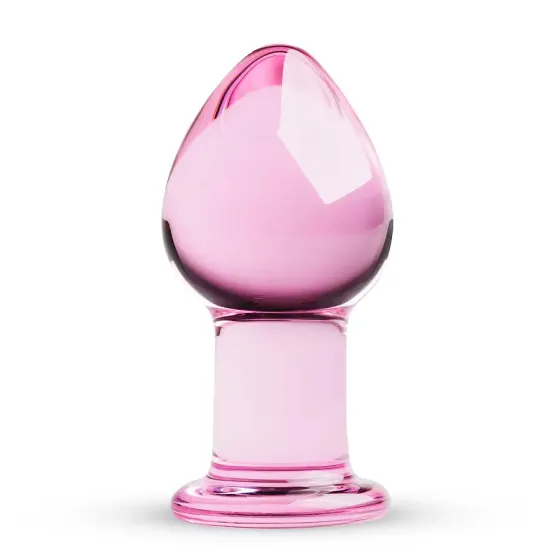 Рожева анальна пробка зі скла Gildo Pink Glass Buttplug Львів