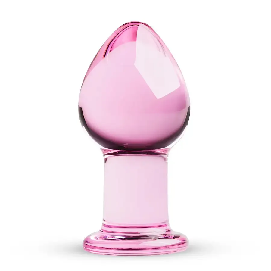 Рожева анальна пробка зі скла Gildo Pink Glass Buttplug Львів - фото 1