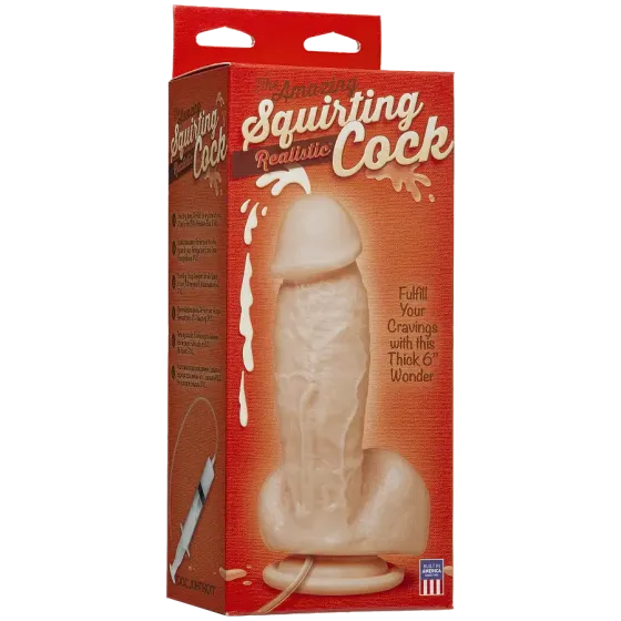 Фалоімітатор, що кінчає Doc Johnson The Amazing Squirting Realistic Cock, ПВХ, діаметр 5,1см Львів