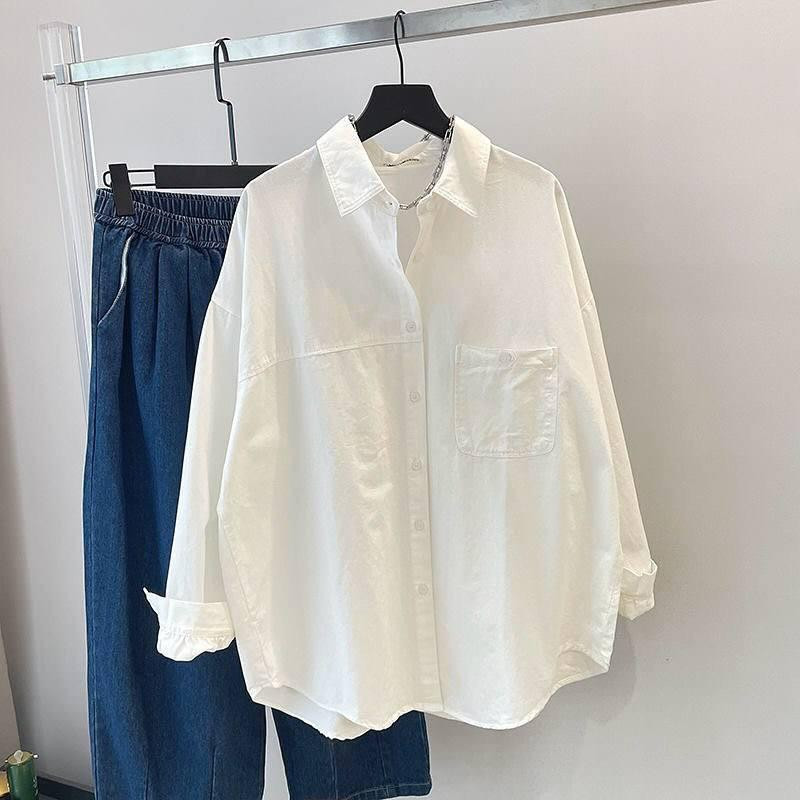 Жіноча базова біла сорочка оверсайз крою котон Одеса - фото 1