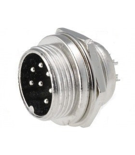 Разъём MIC 337, (штекер), монтажный, 7pin, диам.-16мм Полтава - изображение 1