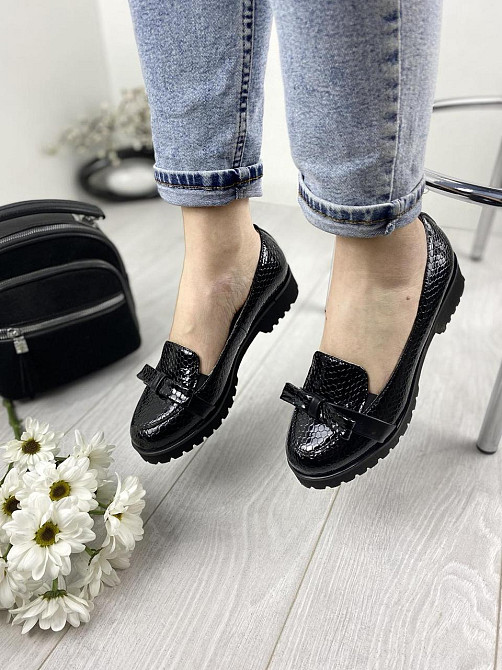 Eireen Туфлі жіночі Eireen Бант чорні (весна-осінь, шкіра натуральна) (1890) лише 37р. Коломыя - изображение 7