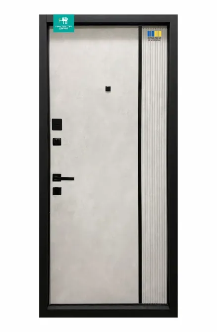 Двері вхідні Міністерство дверей П-3К-573 Квартира Бетон Антрацит / Бетон сніжний 860х2050 мм Київ - фото 2