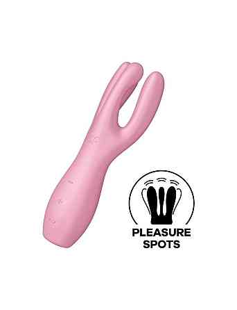 Кліторальний вібратор Satisfyer Threesome 3 Pink з трьома пальчиками Sex Aura Київ