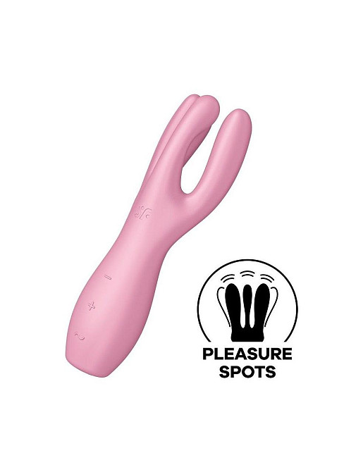 Кліторальний вібратор Satisfyer Threesome 3 Pink з трьома пальчиками Sex Aura Київ - фото 1